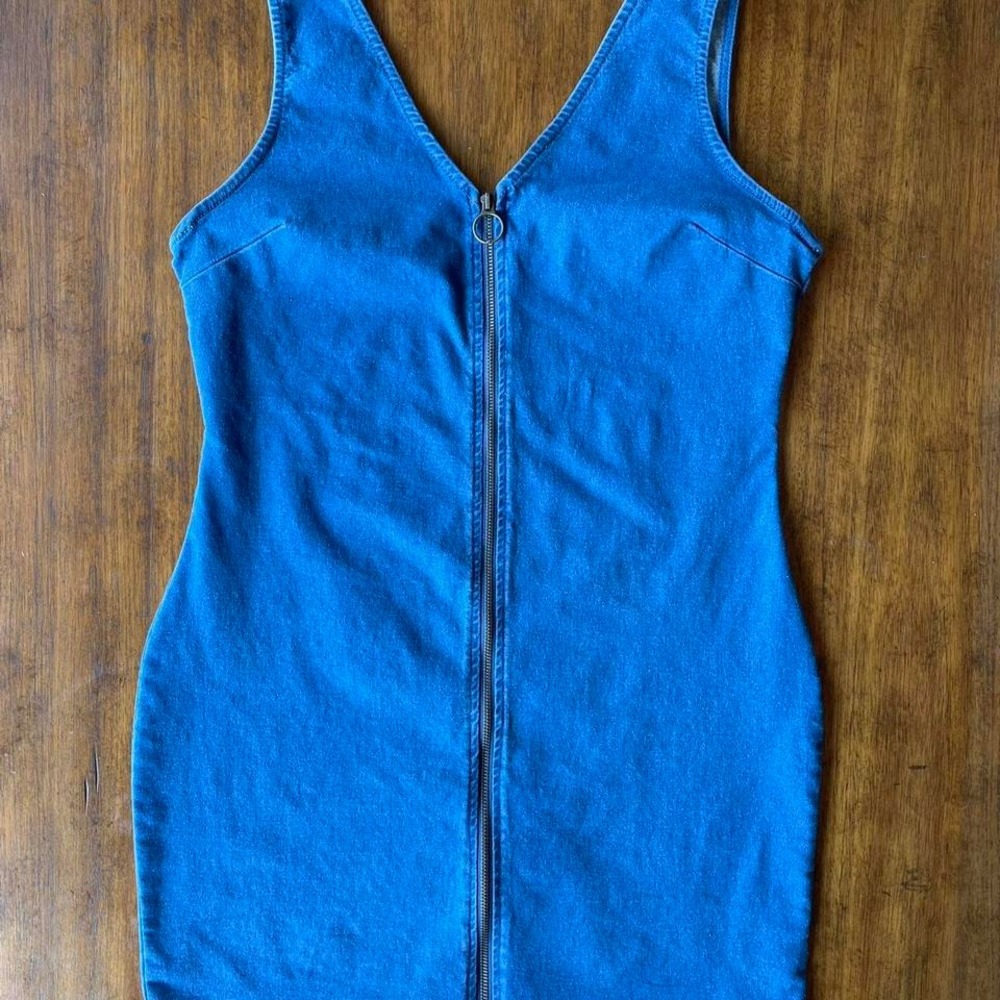 7th & Hudson Denim Zip Up Dress - Picture 2 of 6